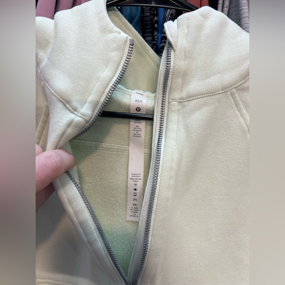 26. Lululemon Xs/s creamy mint green scuba hoodie - Picture 8 of 9